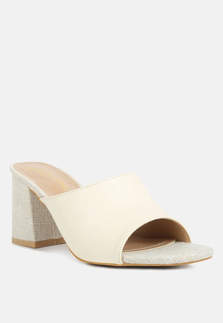 Addie Block Heel Slip On Sandals