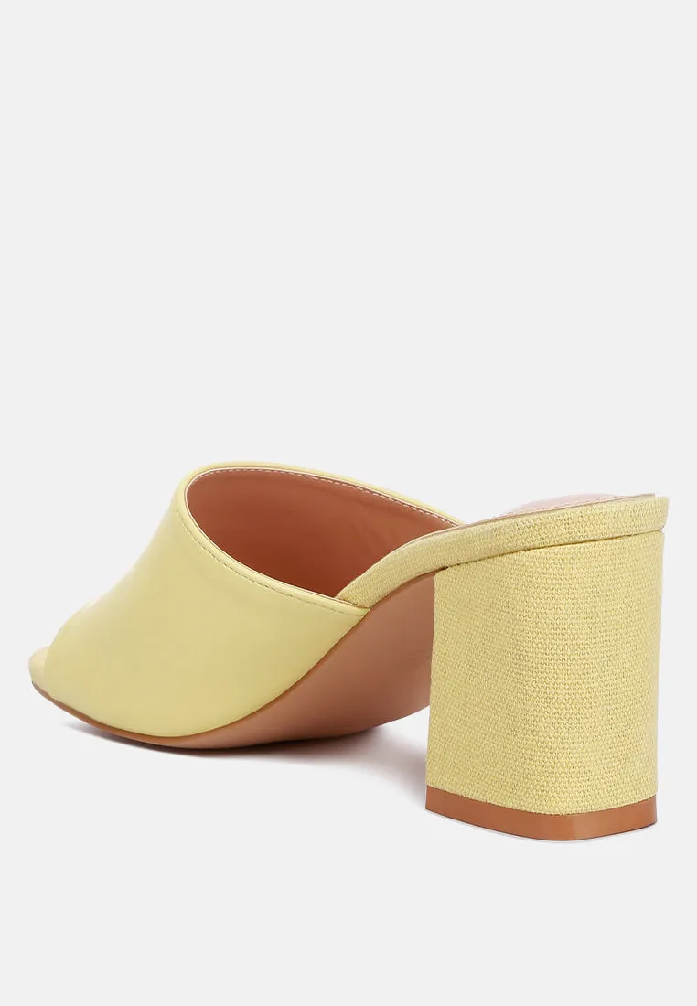 Addie Block Heel Slip On Sandals