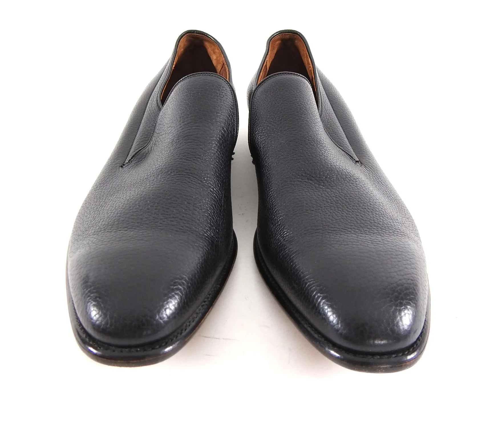 Alan McAfee England Black Leather Slip on Dress Shoes - 12.5