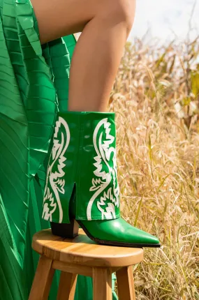 AZALEA WANG ESPERANZA WESTERN BOOTIE IN GREEN