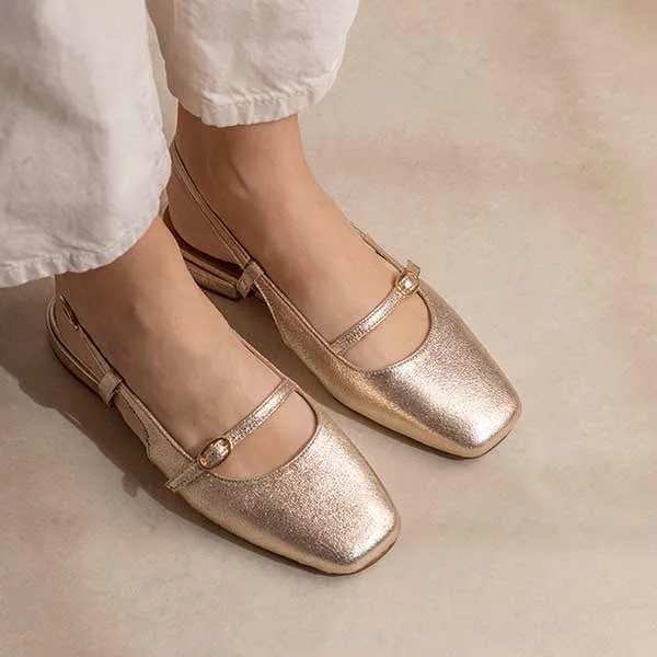 Bertille Gold | Flat Mary-Jane