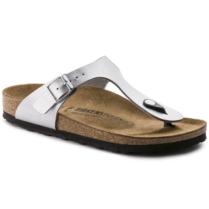 Birkenstock Gizeh Birko-Flor in Silver