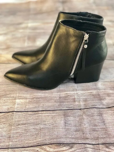 Black Pointy Toe Bootie