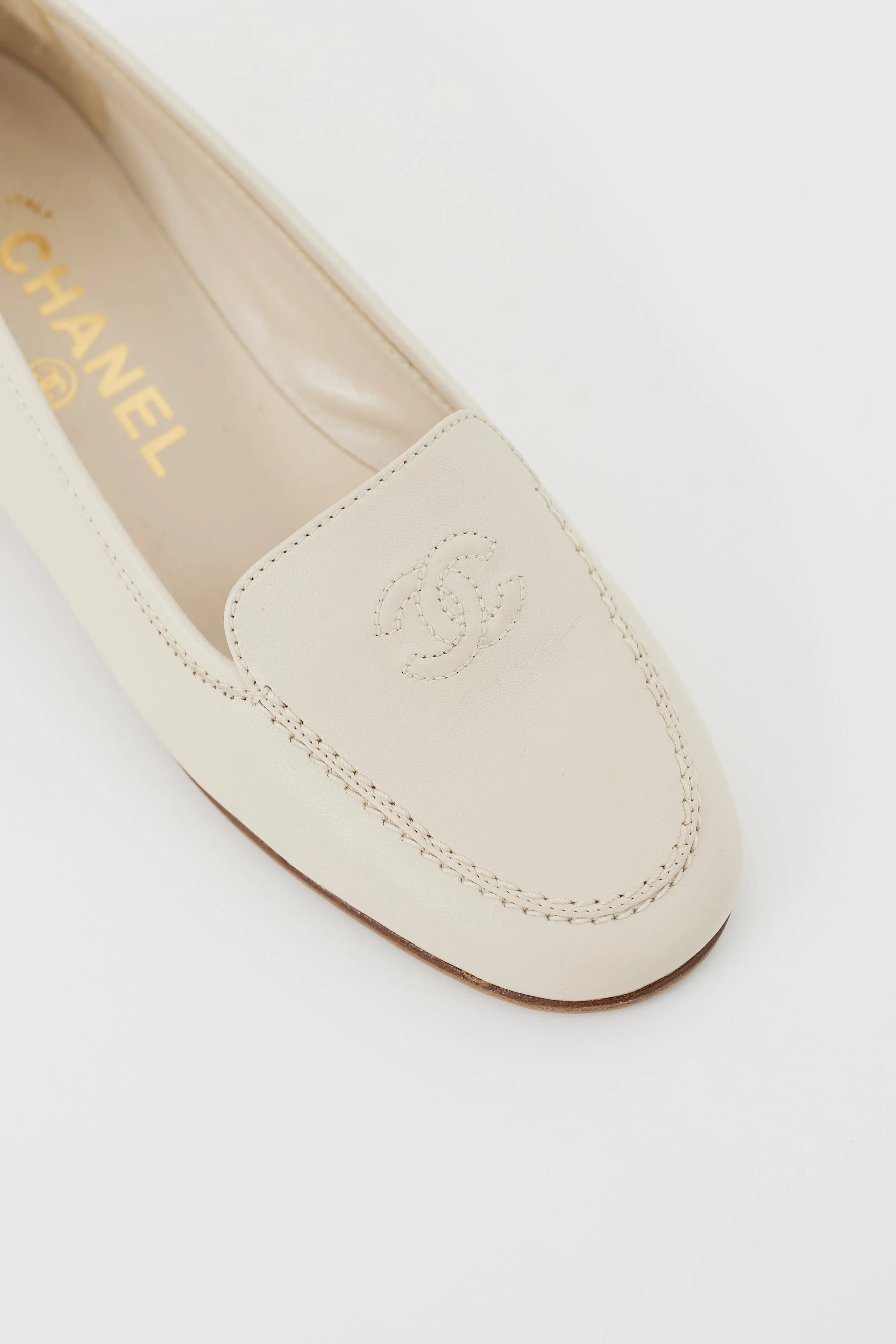 Cream CC Logo Loafer