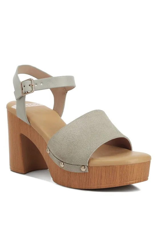 Daniela Suede High Block Sandals **Shipping already included in price for this item**