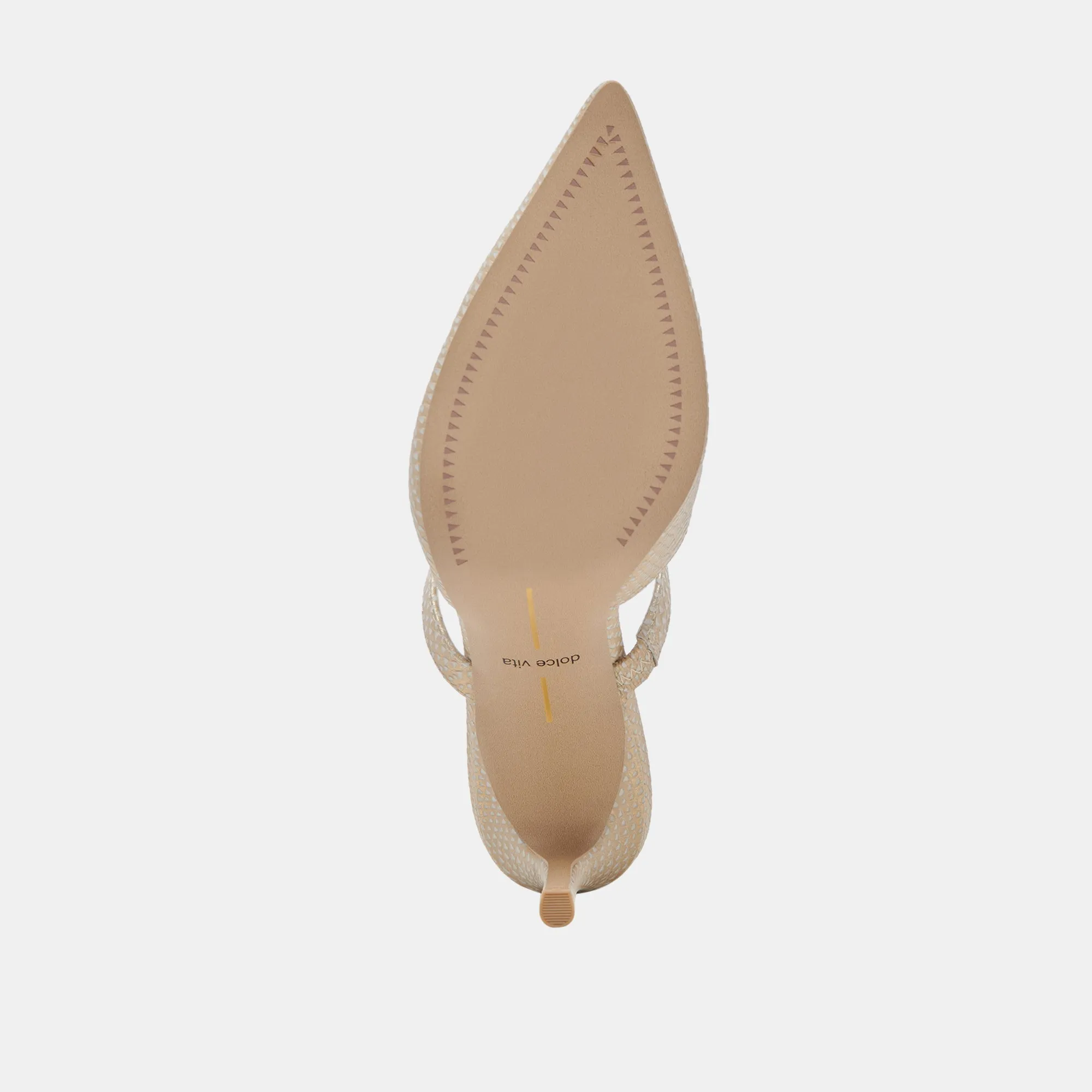 Dolce Vita Kanika Heels in Champagne Embossed Leather