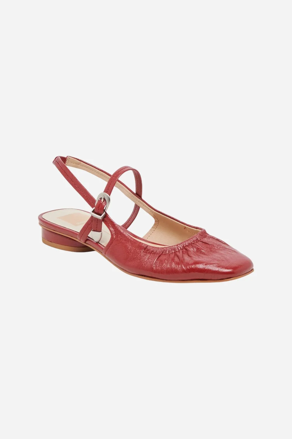 Dolce Vita Rianne Flats in Red Crinkle Patent