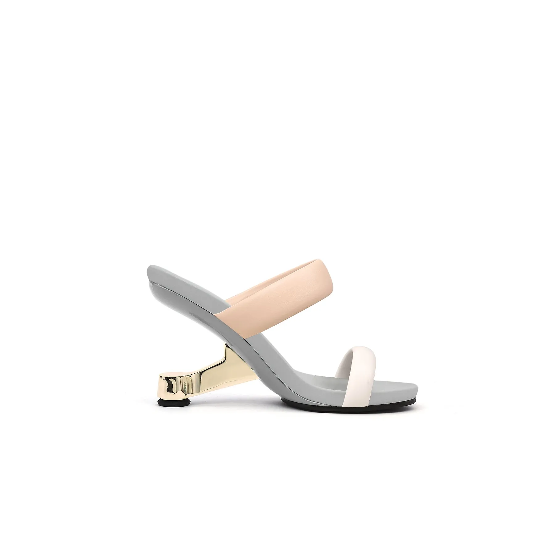 Double Strap Pivot Heel Sandals