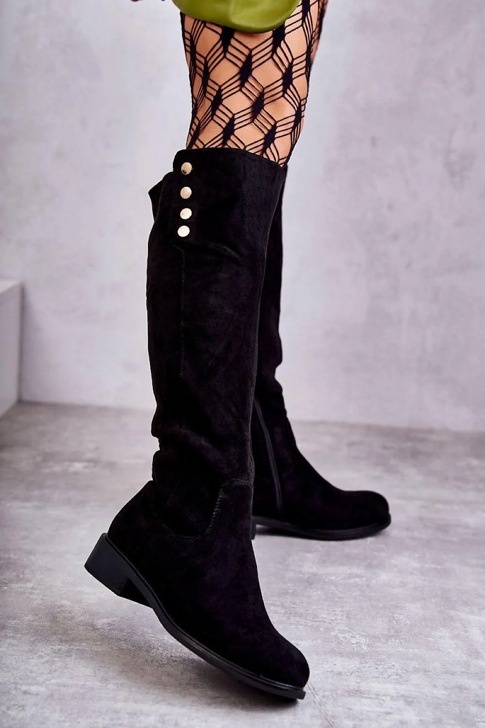 Elegant Eco-Suede Thigh-High Boots Model 173604