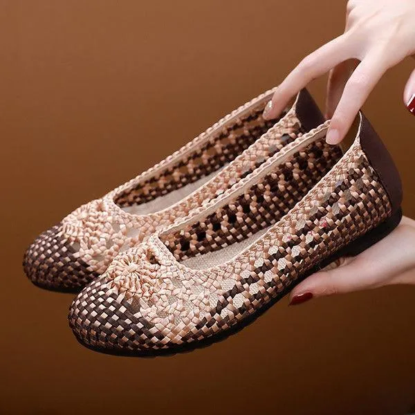 Hand-woven mesh flats