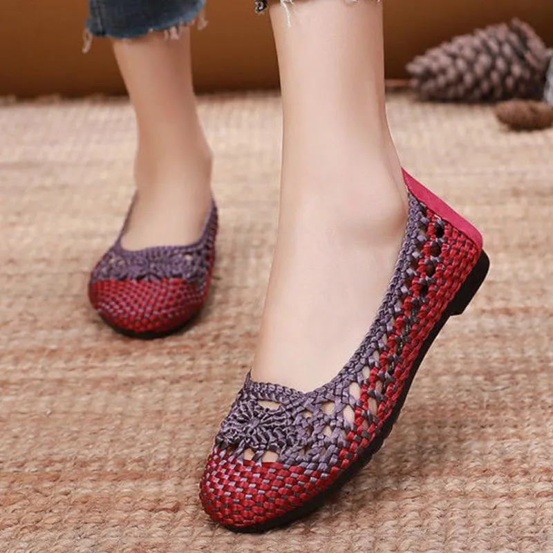 Hand-woven mesh flats