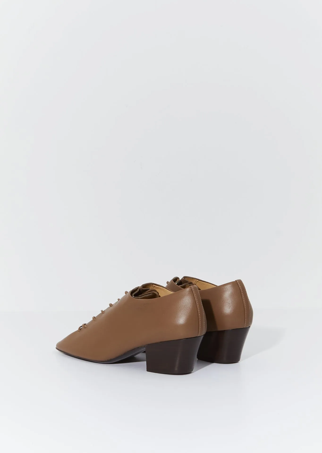 Heeled Derbies — Khaki Brown