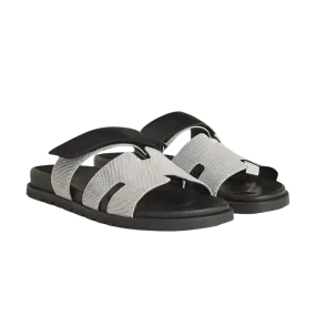 Hermes Chypre Sandals "Grey and Black"