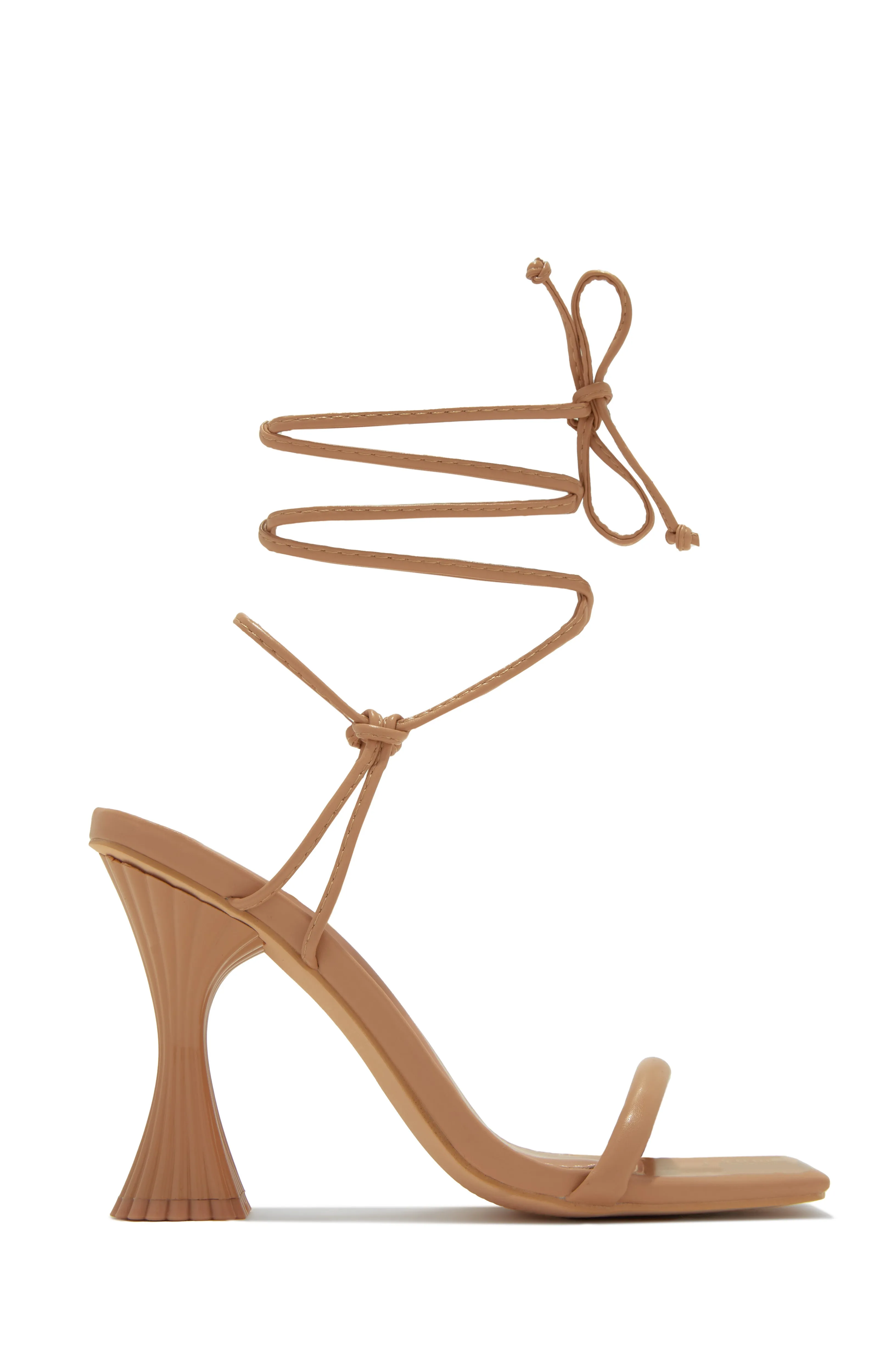 Idalia Lace Up Heels - Tan