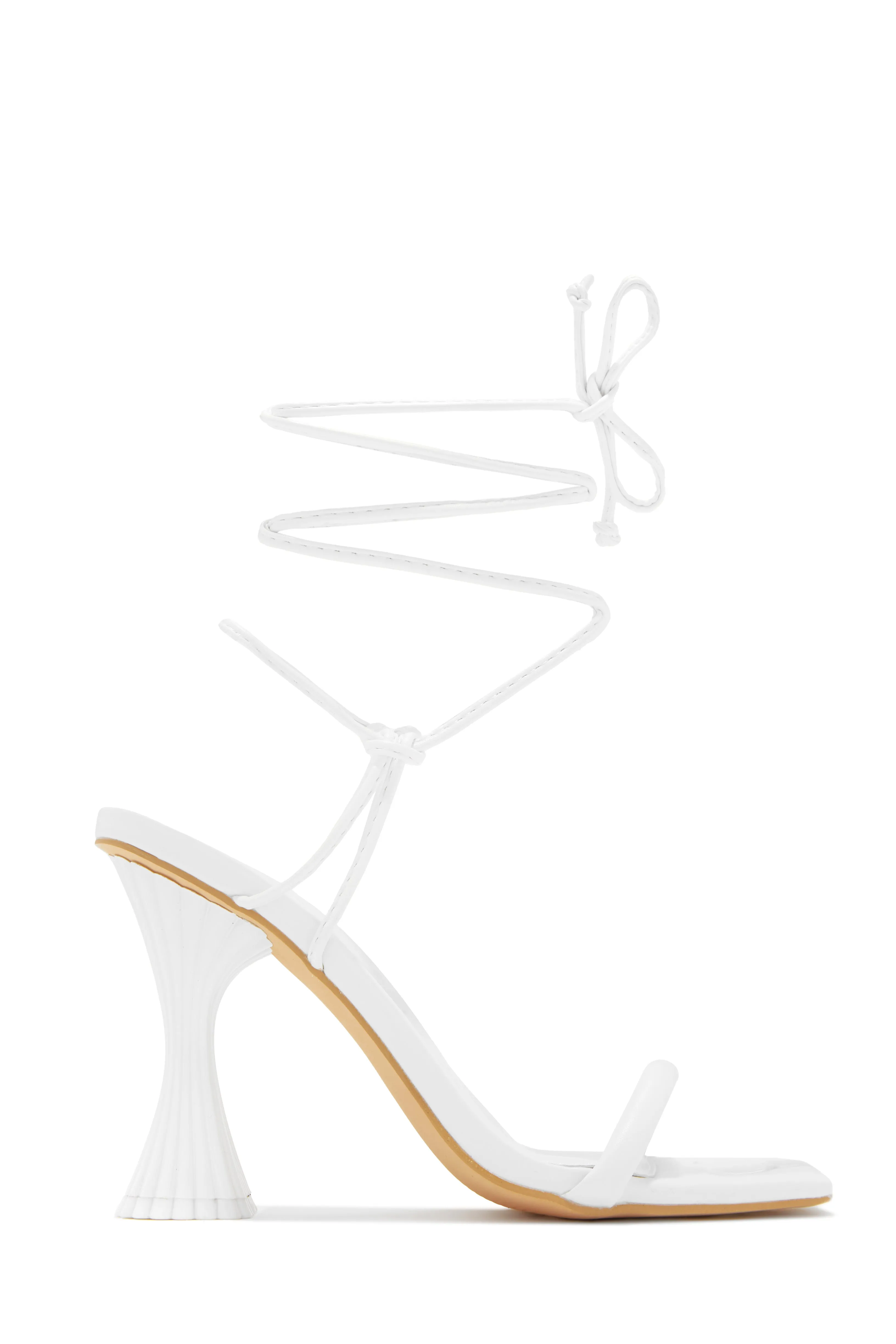 Idalia Lace Up Heels - Tan