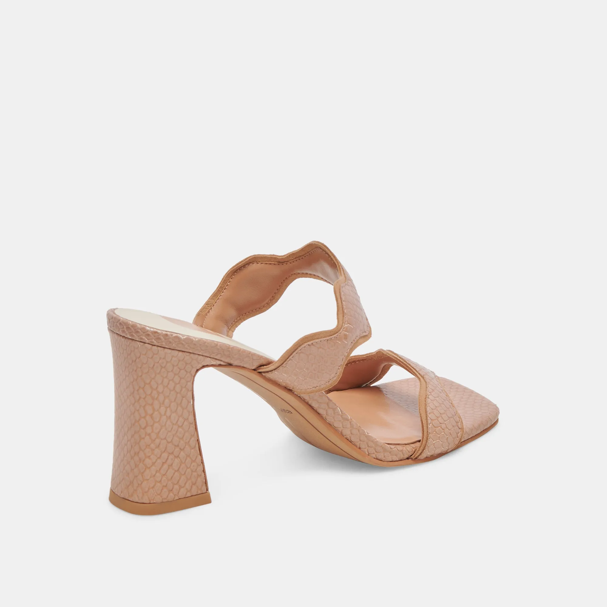 ILVA HEELS TOFFEE EMBOSSED LEATHER