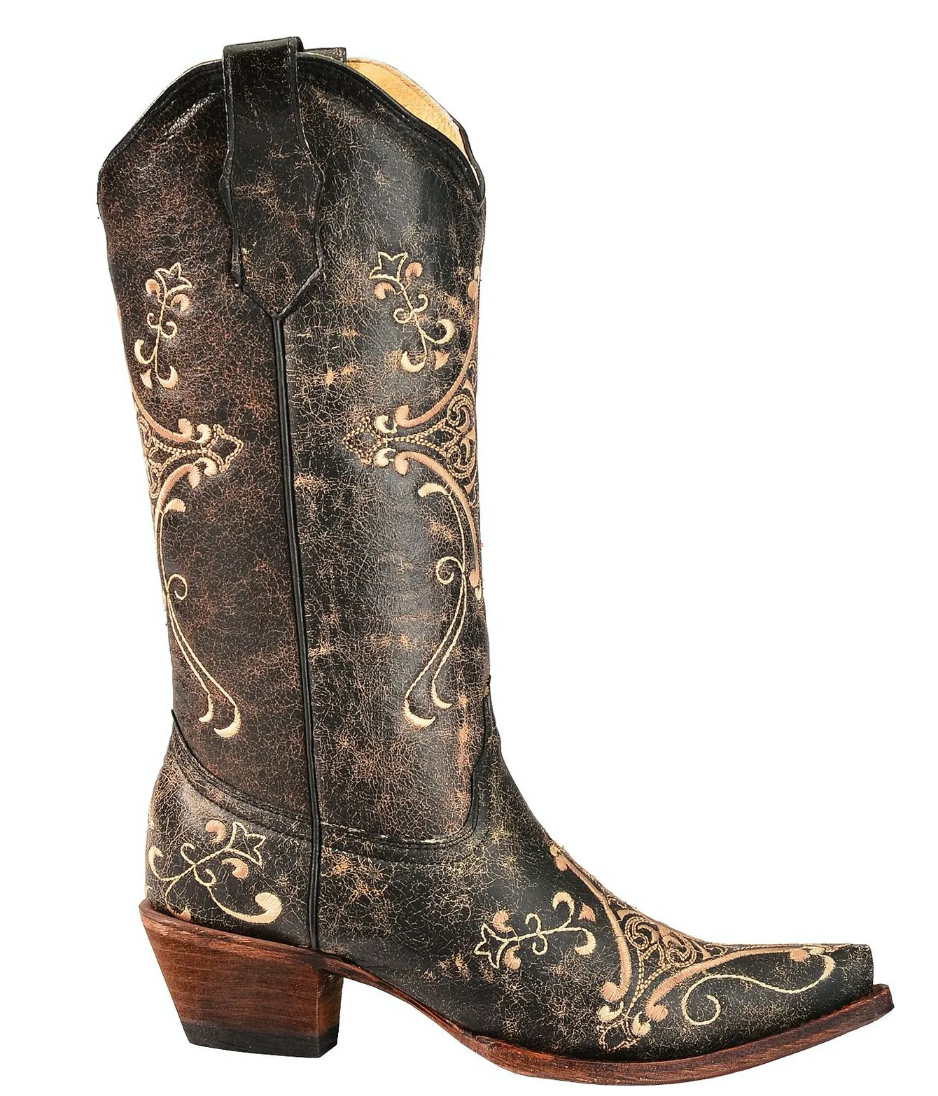 L5048 CIRCLE G WOMEN'S CRACKLE COWHIDE BOOT