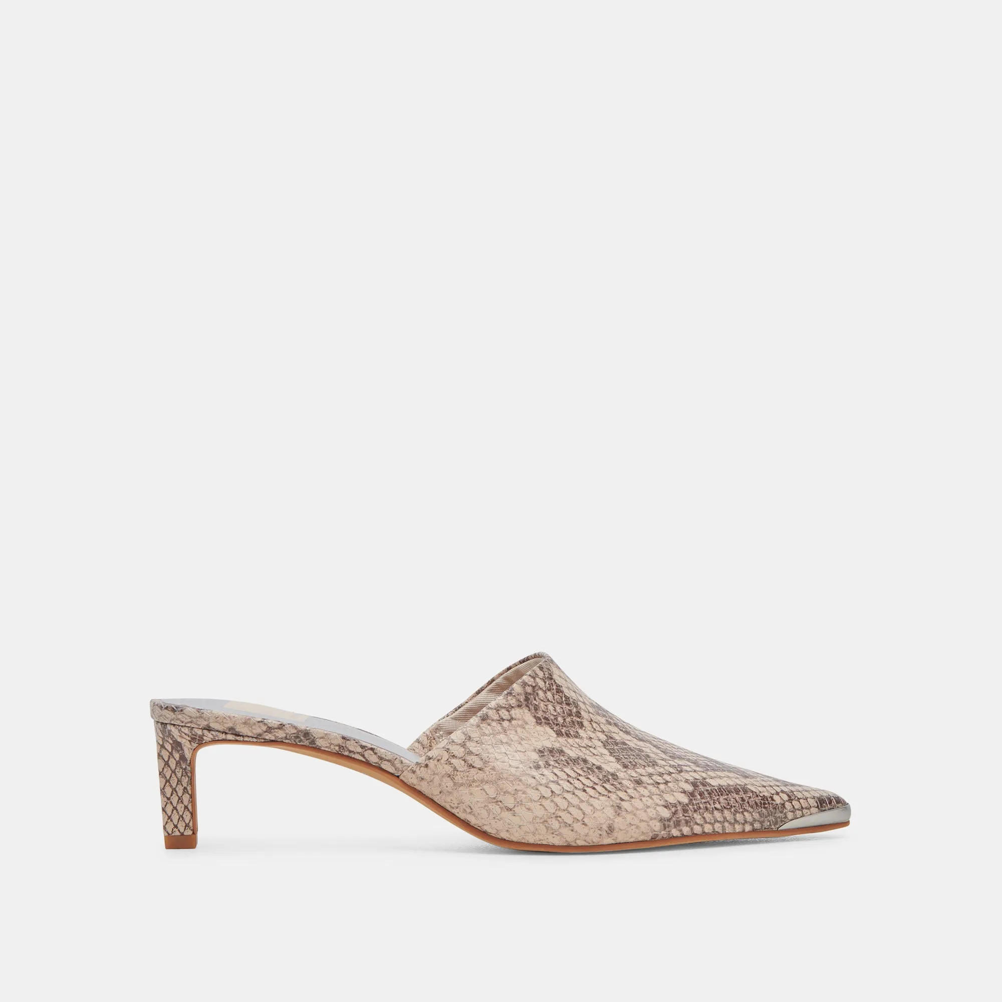 LEXY HEELS SAND SNAKE EMBOSSED