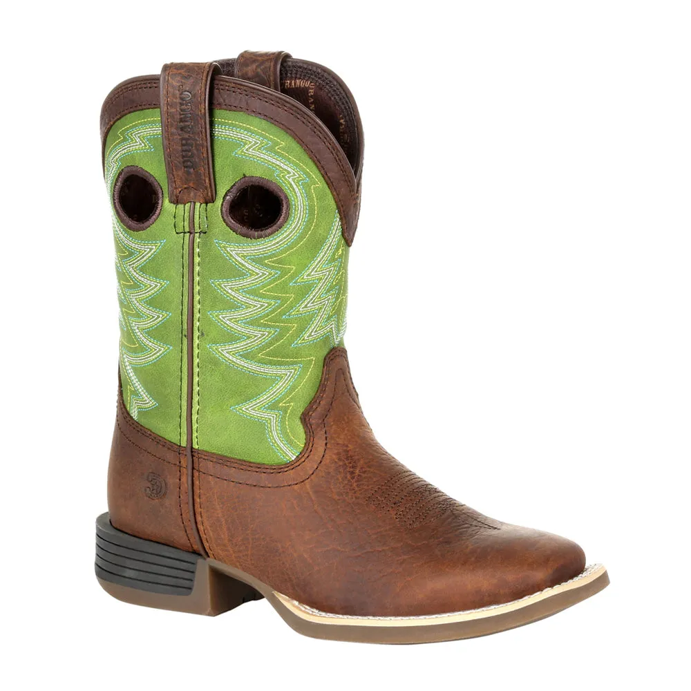 Lil' Rebel Pro Lime Square Toe Cowboy Boots (Big Kid)