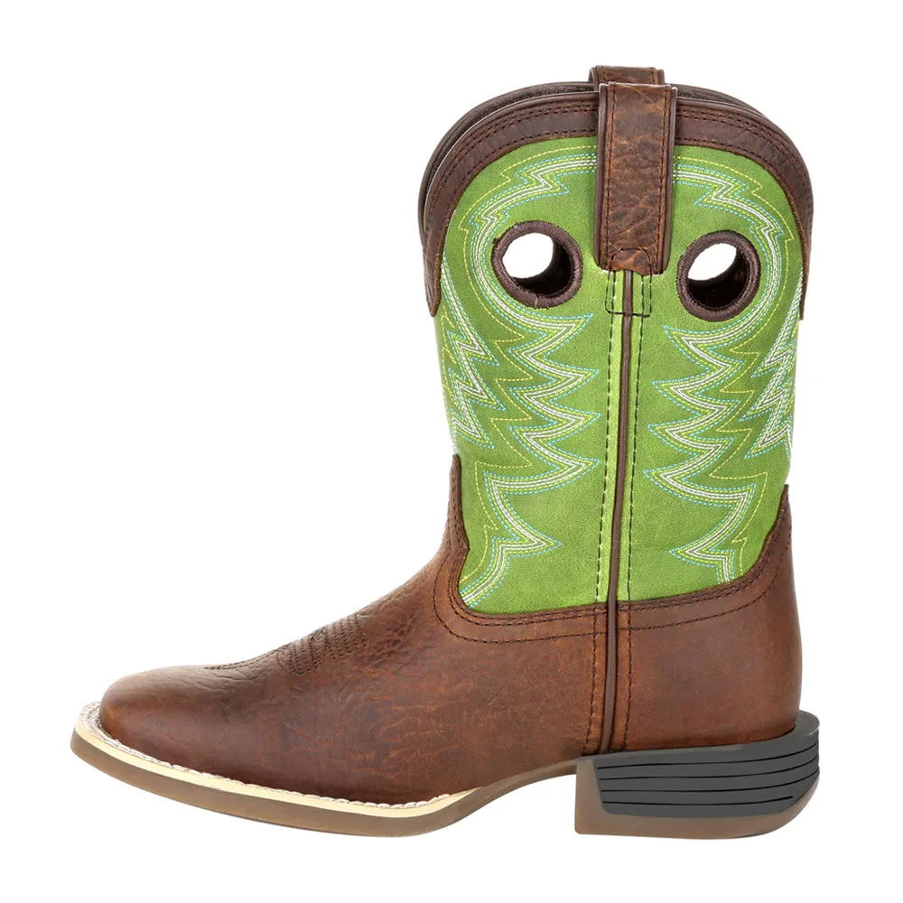 Lil' Rebel Pro Lime Square Toe Cowboy Boots (Big Kid)