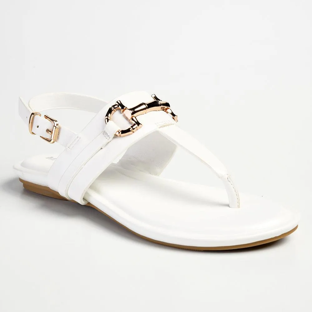 Madison Jayzee T-Bar Sandal - White