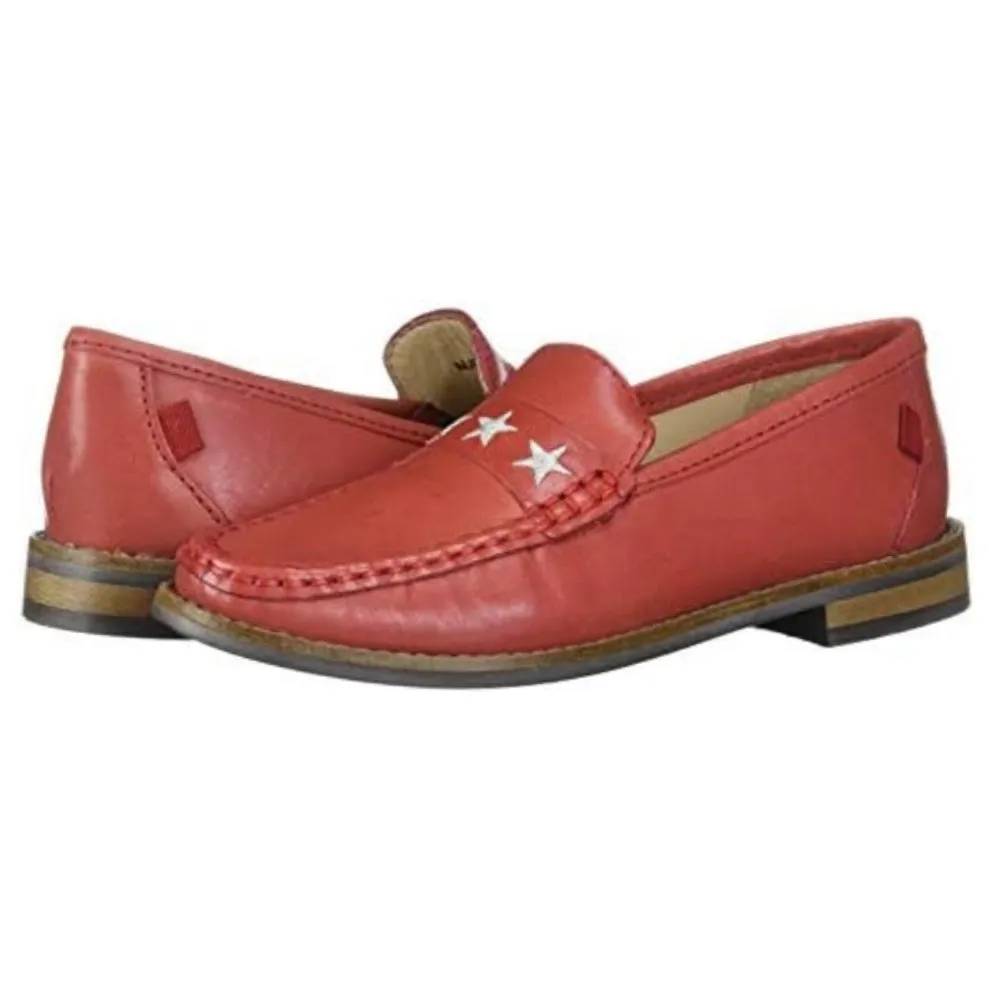 MARC JOSEPH Kid's Embroidered Leather Coral Madison Loafers