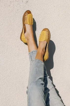 MIA Woven Flats in Yellow