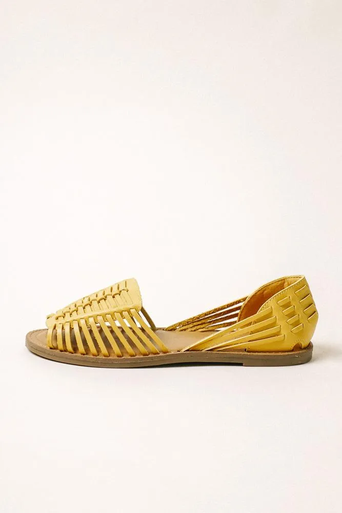 MIA Woven Flats in Yellow