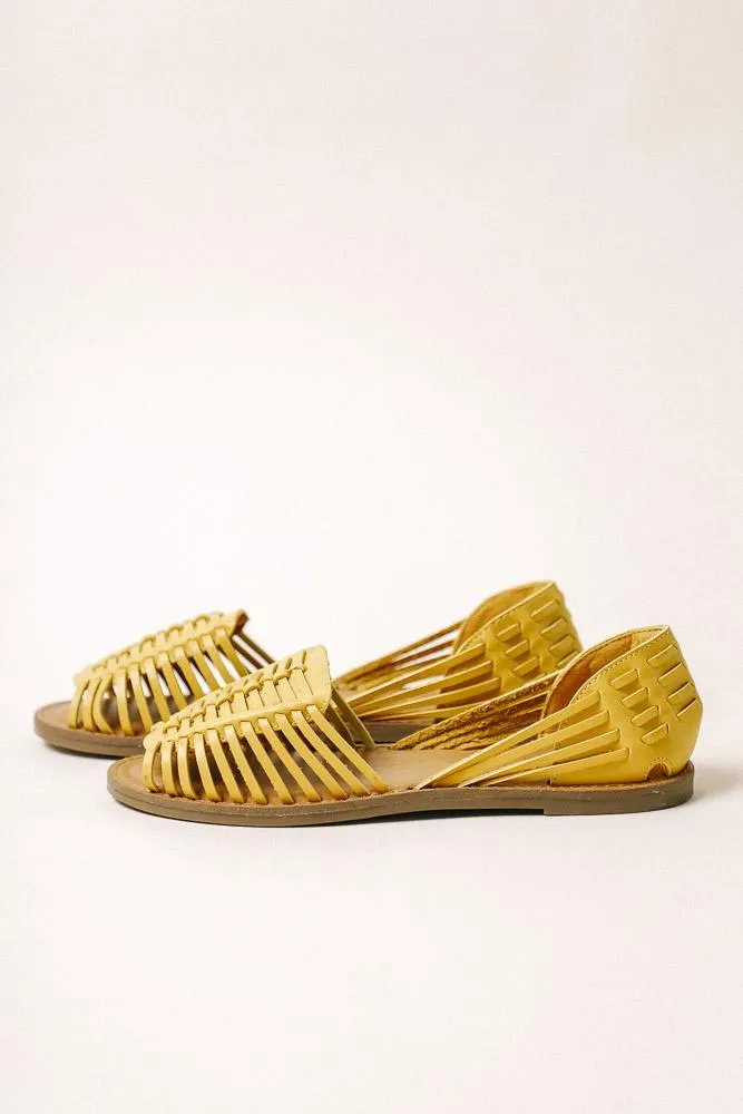 MIA Woven Flats in Yellow