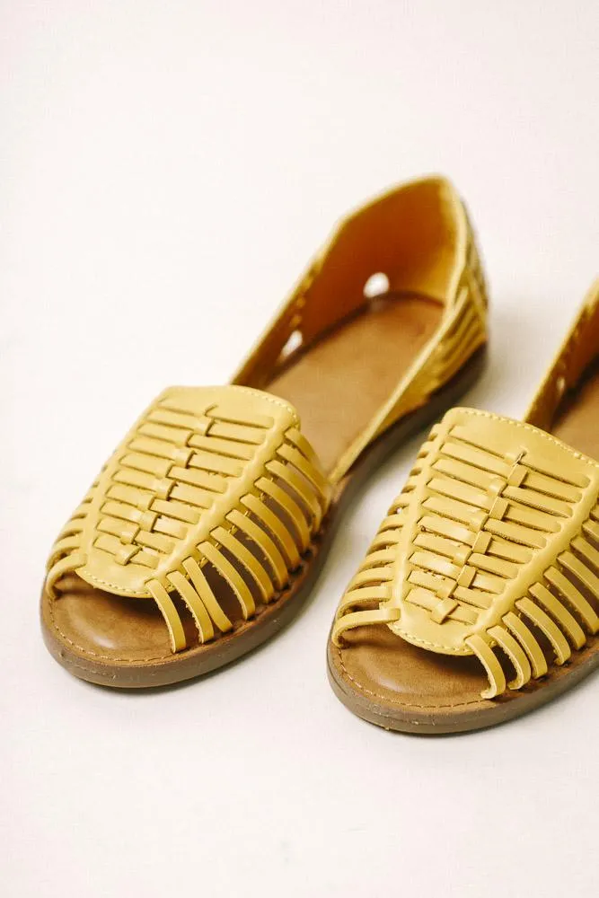 MIA Woven Flats in Yellow