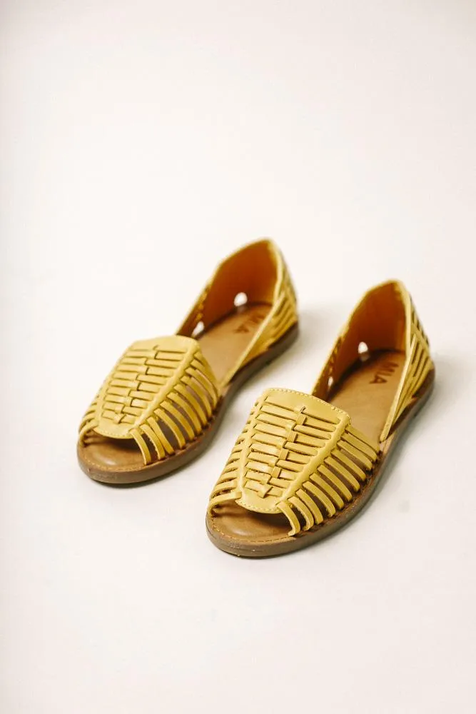 MIA Woven Flats in Yellow