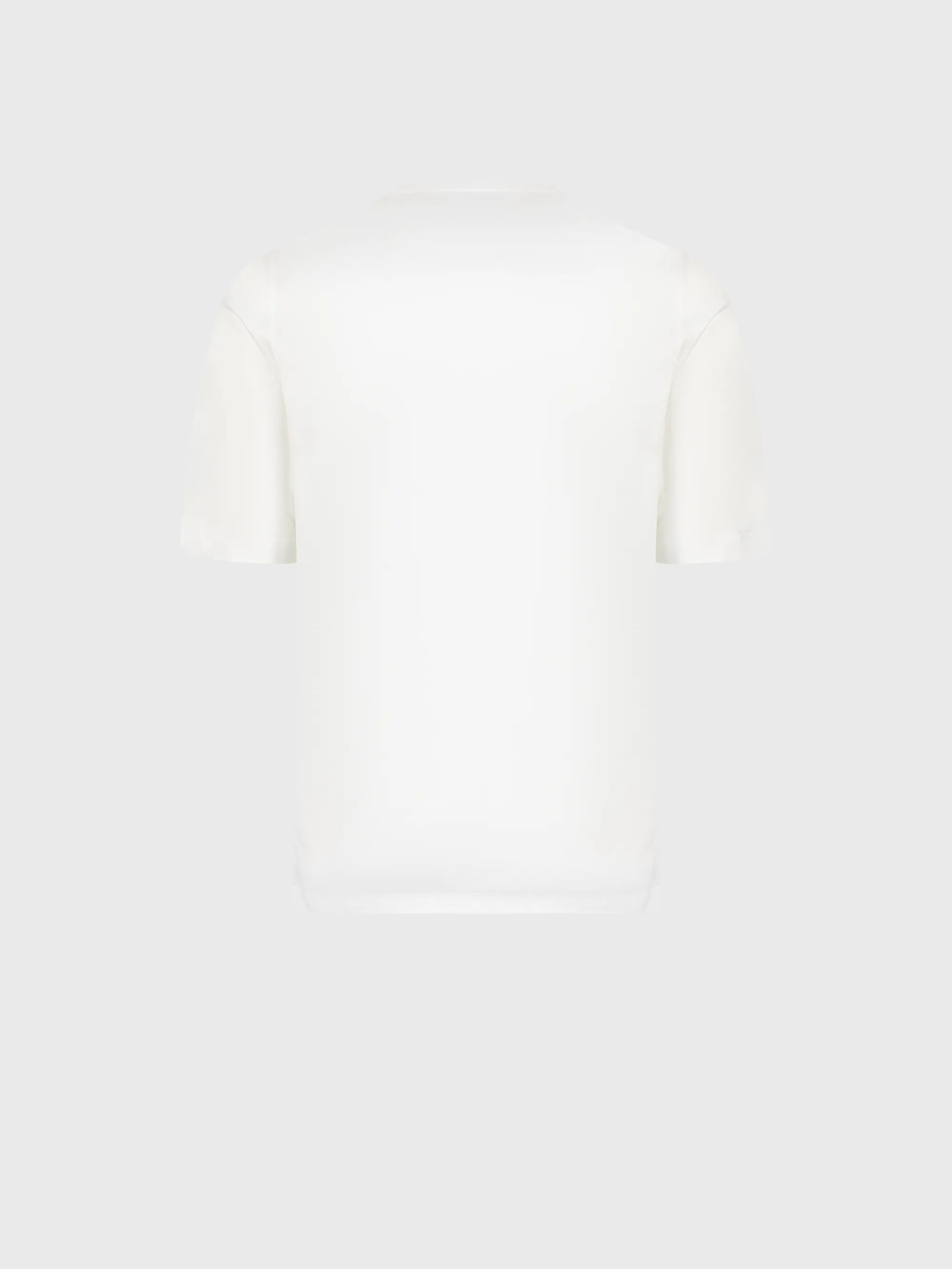 Micro Griffon Satin Finish Cotton T-Shirt Off White