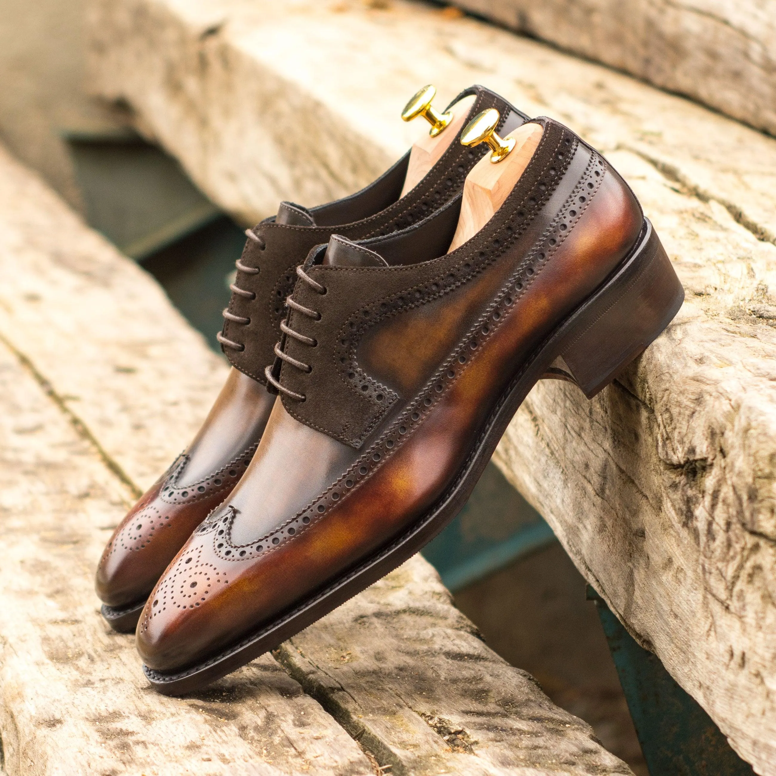 Museum Patina & Papiro Patina Leather Longwing Blucher