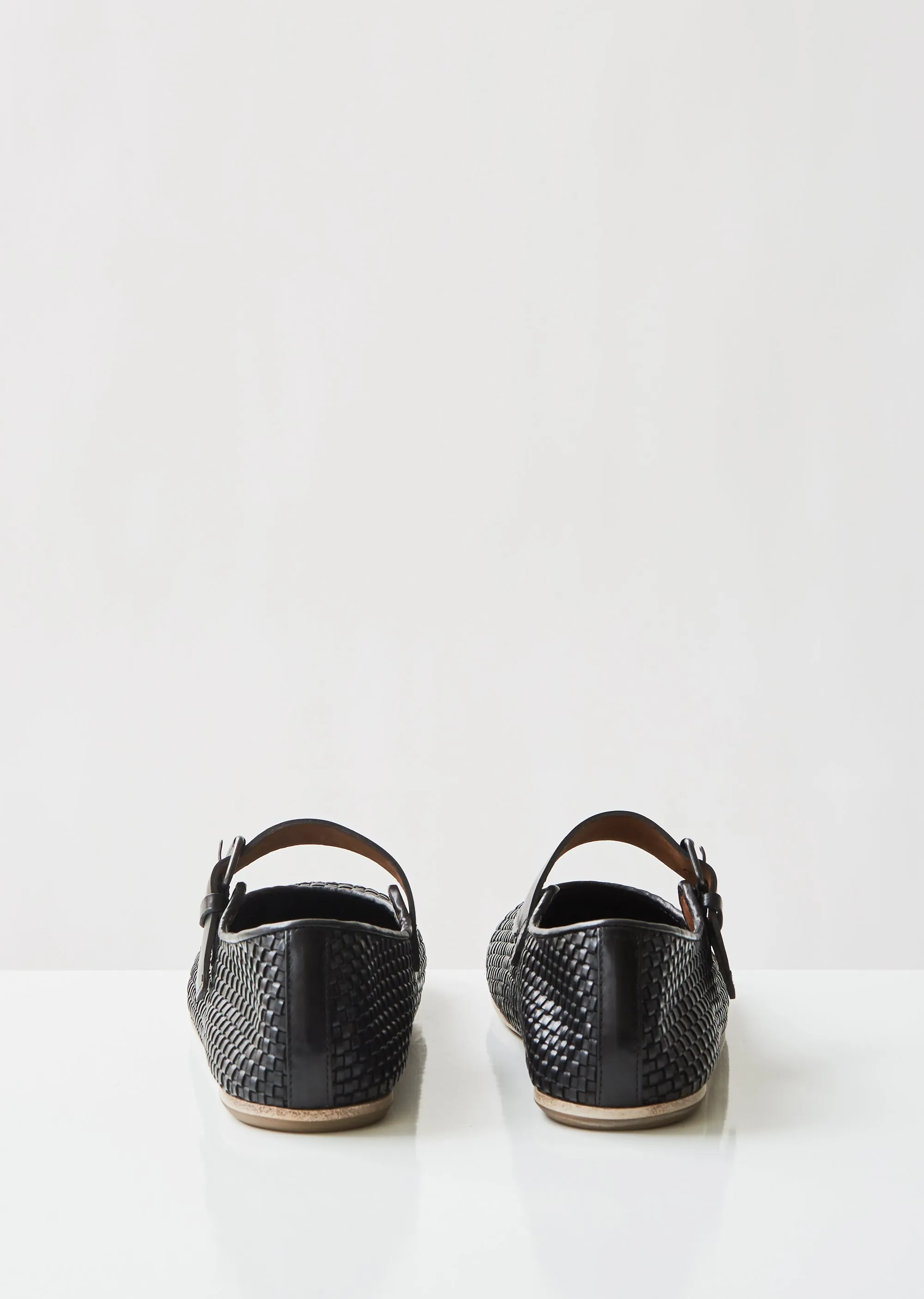 Nespola Woven Leather Mary Janes