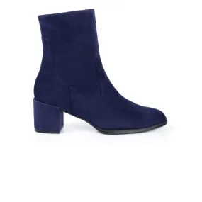 Queenie: Navy Suede Ankle Boots