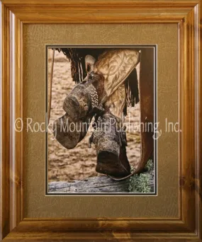 "Boots & Spurs II" Western Framed & Matted Print - 16" x 20"