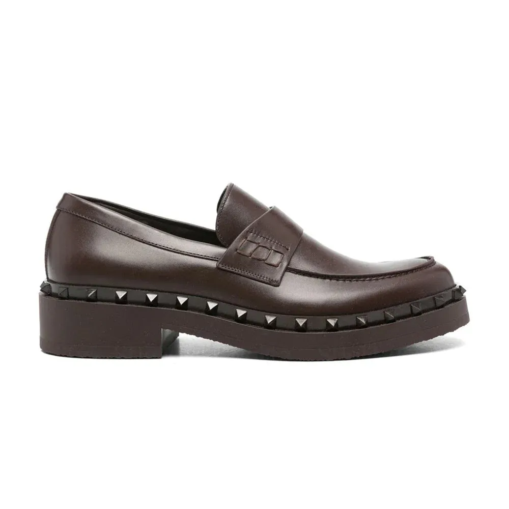 Rivet-Studded Around Design Men Loafers