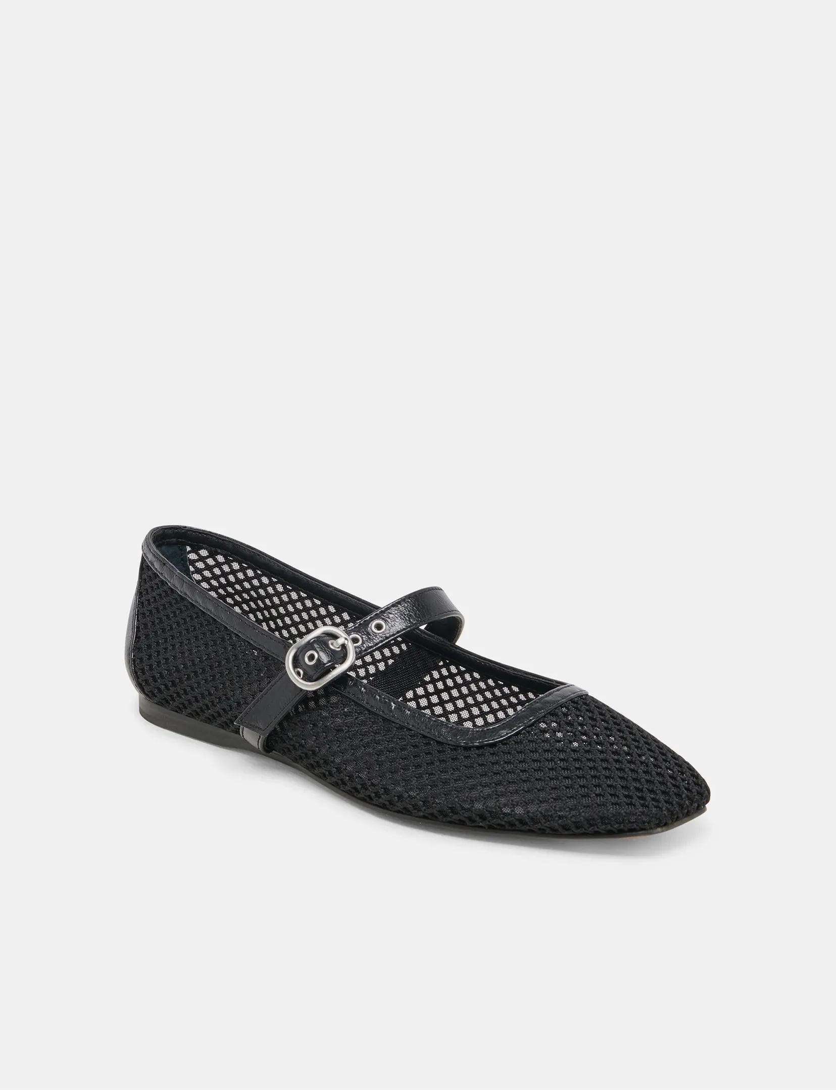 Rodni Woven Mesh Flat, Black