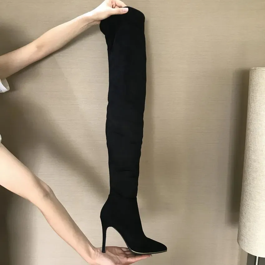 Shallon Suede Thigh High Boots