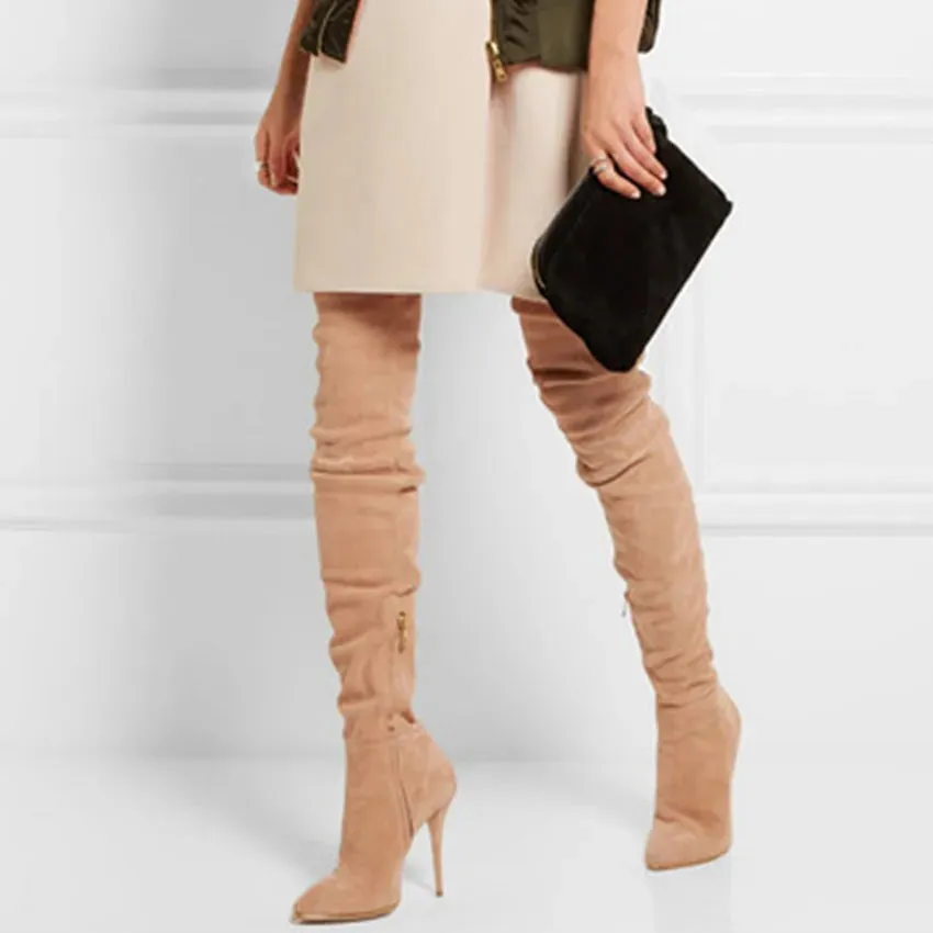 Shallon Suede Thigh High Boots