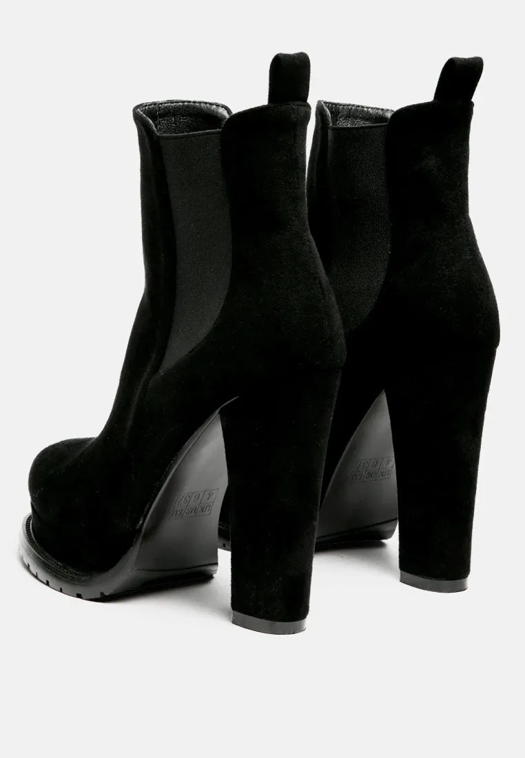 Spire Suede Block Heeled Boots