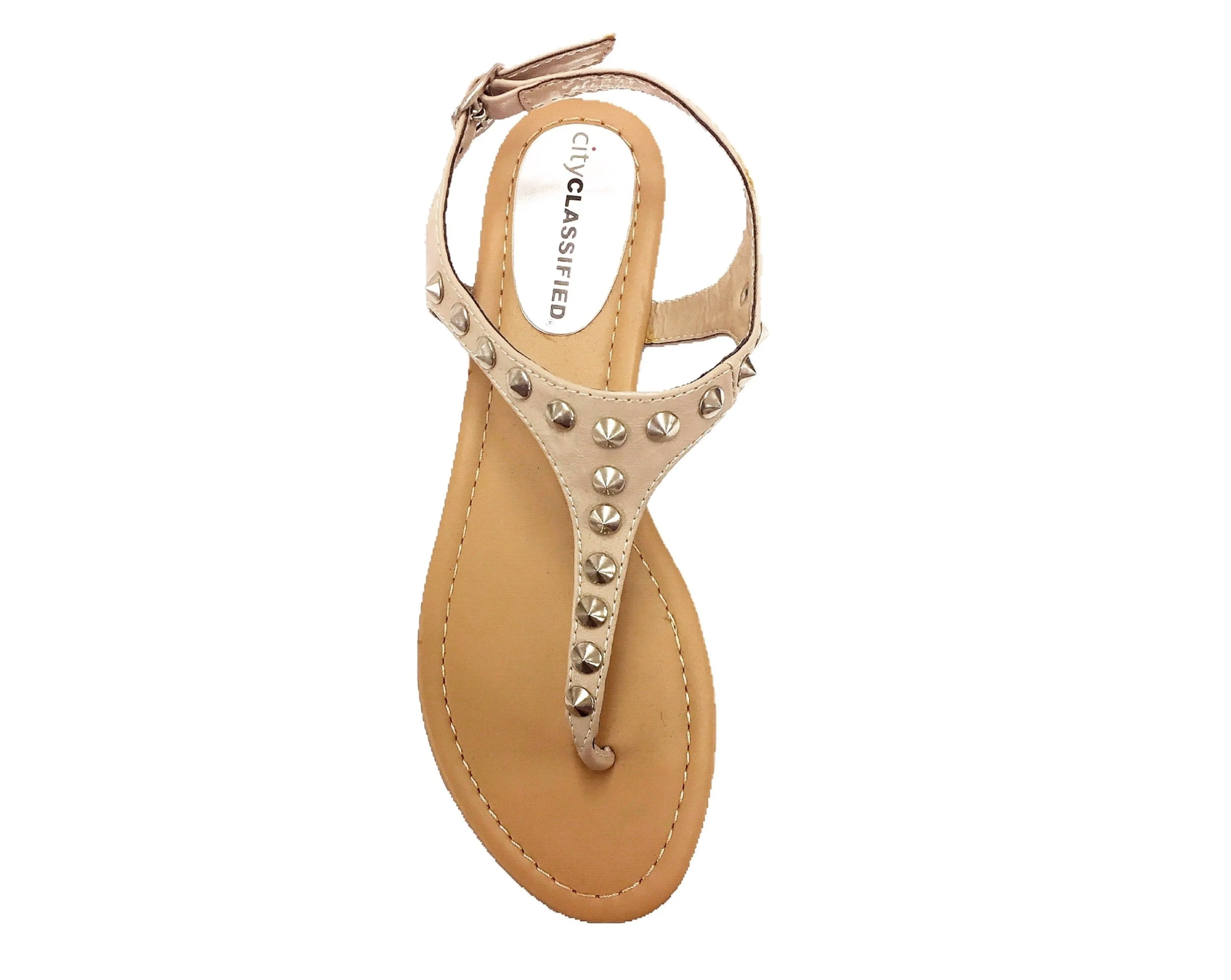 Studded Flat Thong Sandals